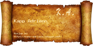 Kapp Adrienn névjegykártya